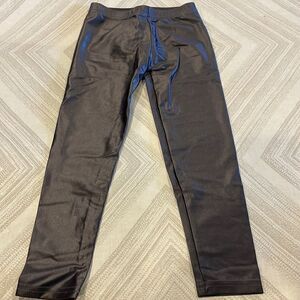 Dori Creations Girls Dark Grey Shiny Leggings